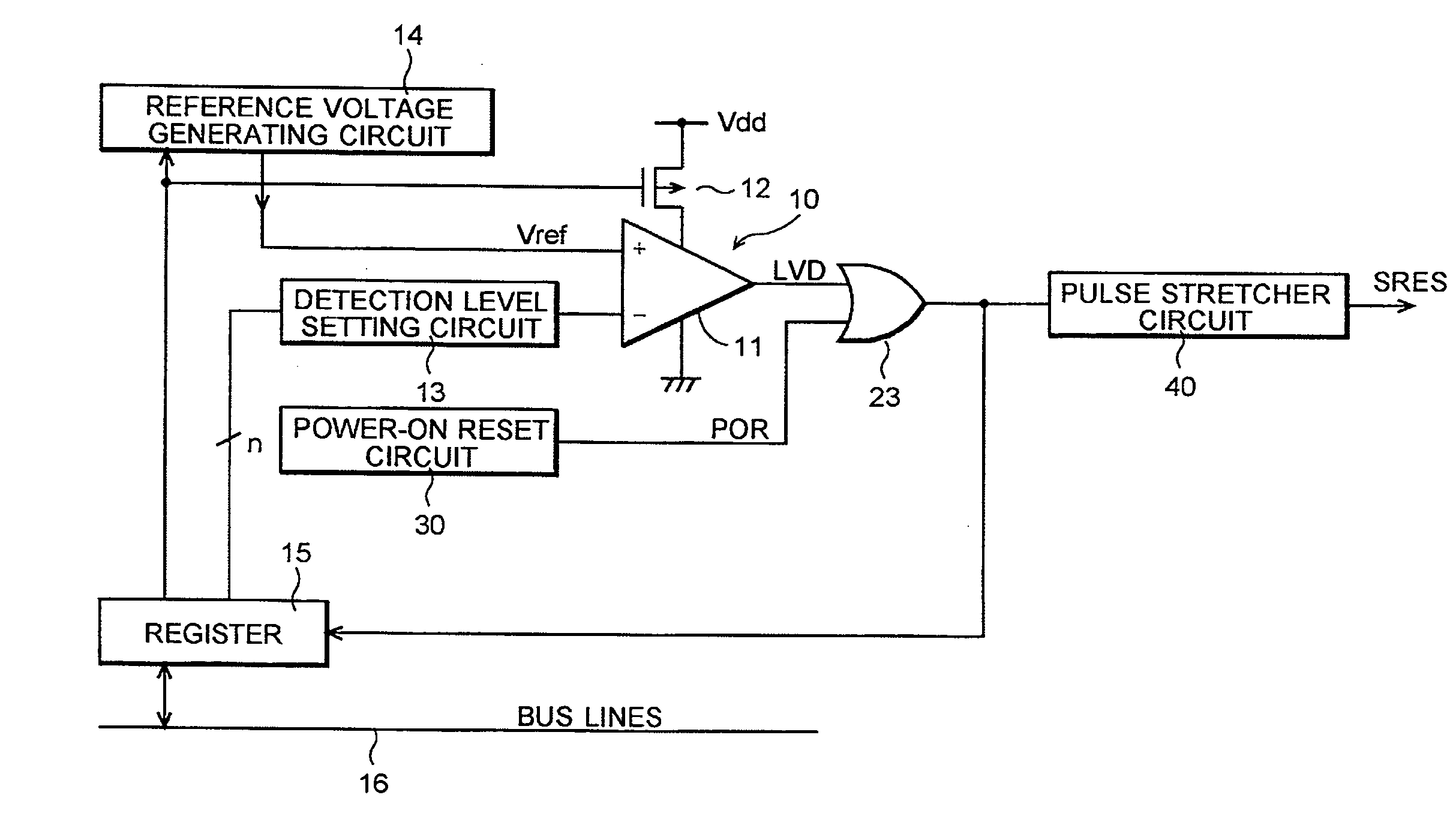 Low-voltage detection reset circuit