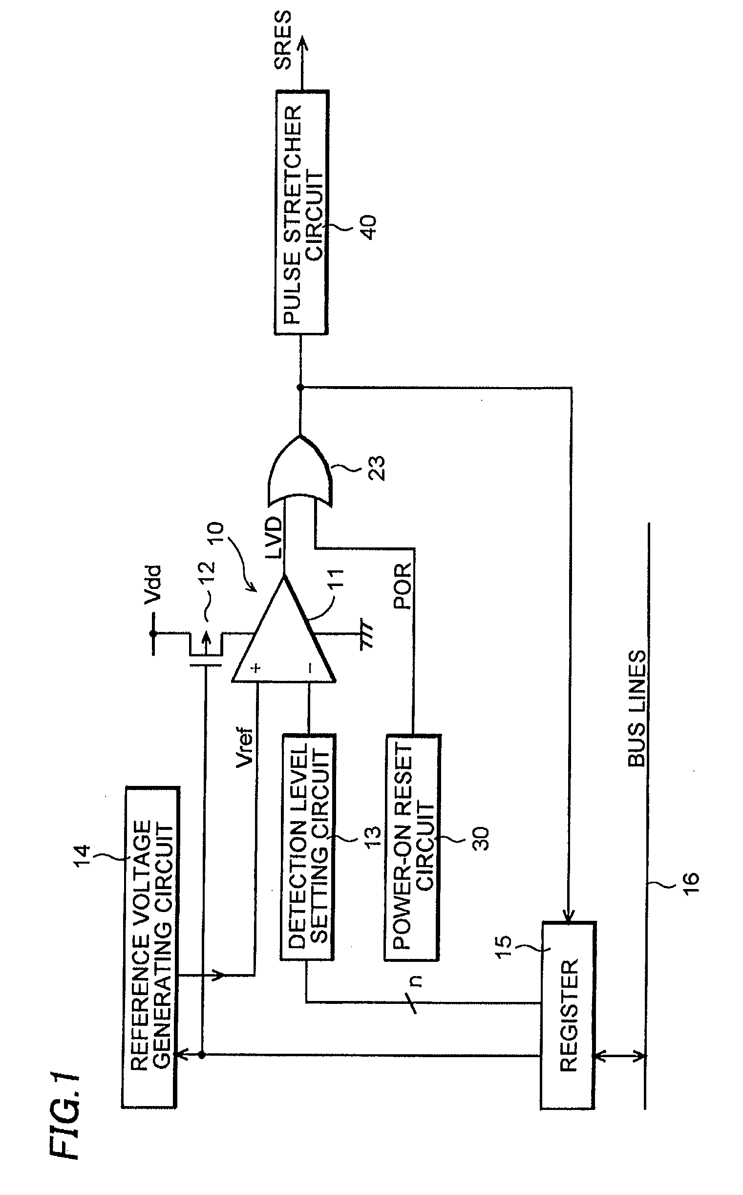 Low-voltage detection reset circuit