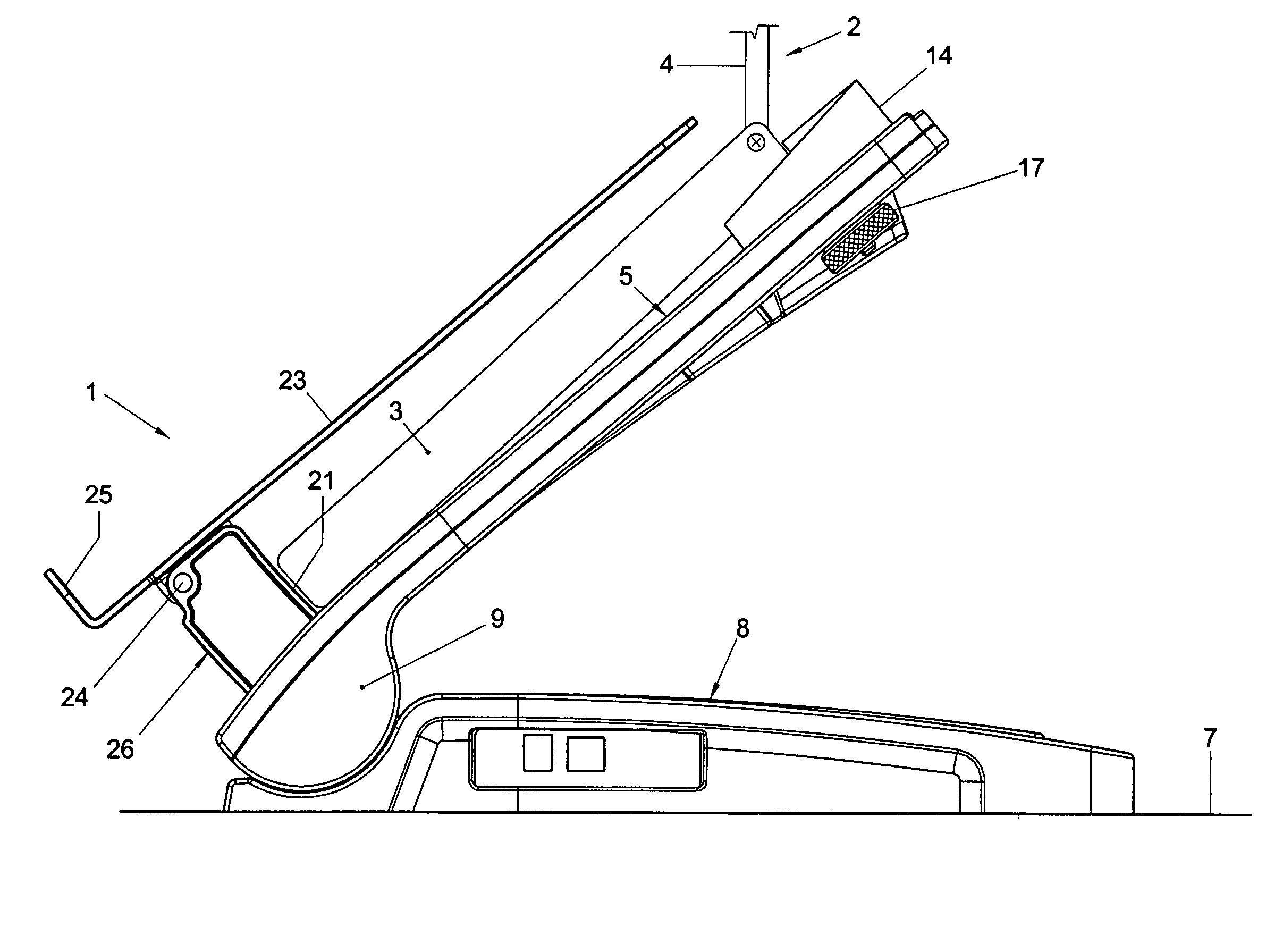 Desktop stand for a docking station and a portable computer