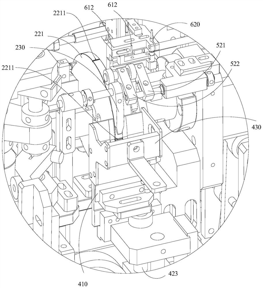 Upper guide pin device and battery machine