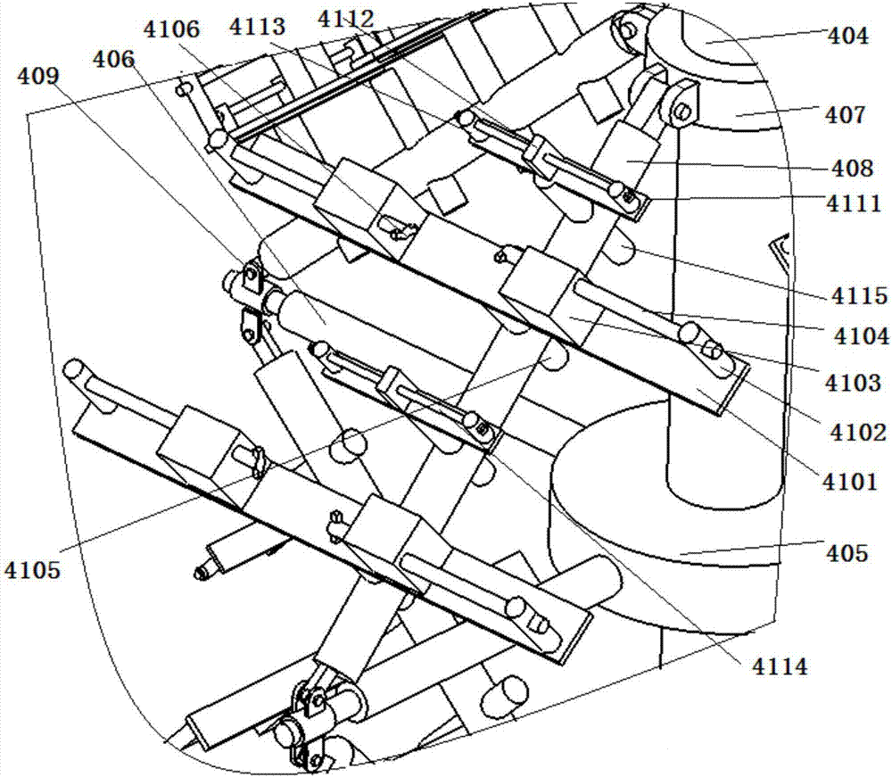 Multidirectional shot blasting device stable in structure