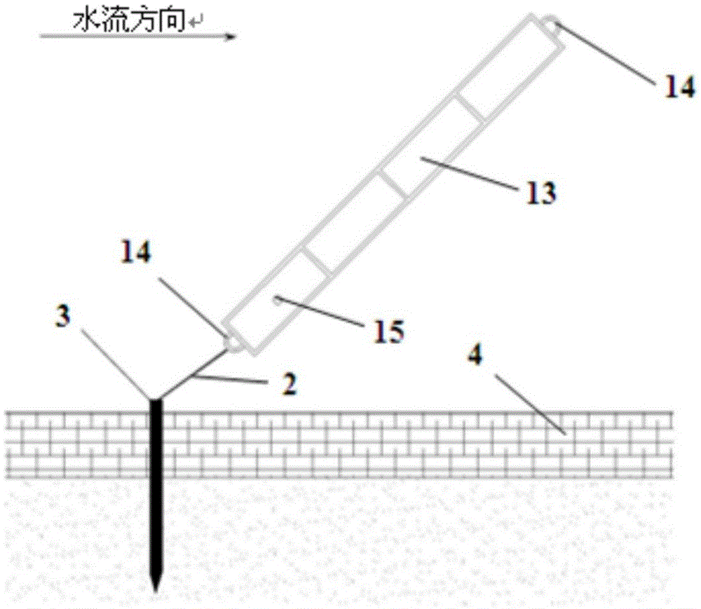 Floating plate device for deposition promotion and strengthening of sunken fascine mattress