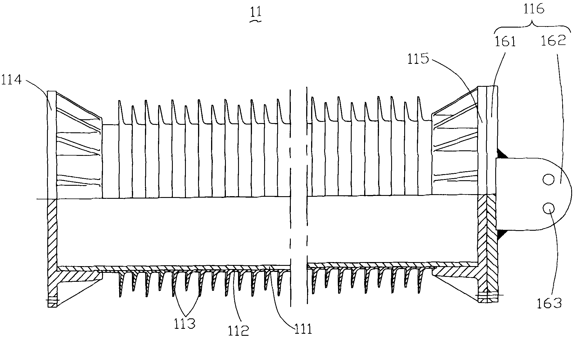 Pole tower for power transmission line of power grid