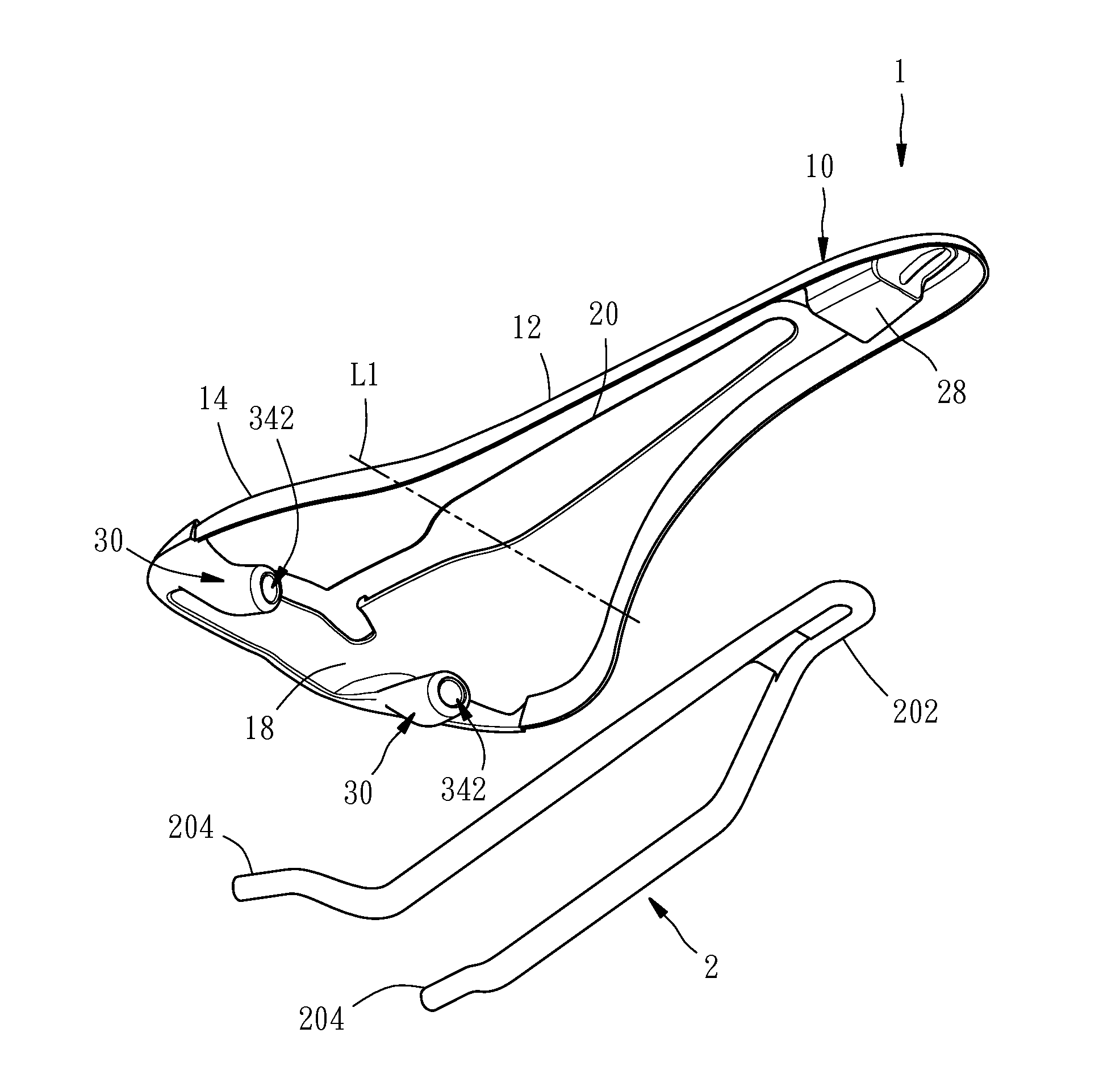 Shell for bicycle saddle