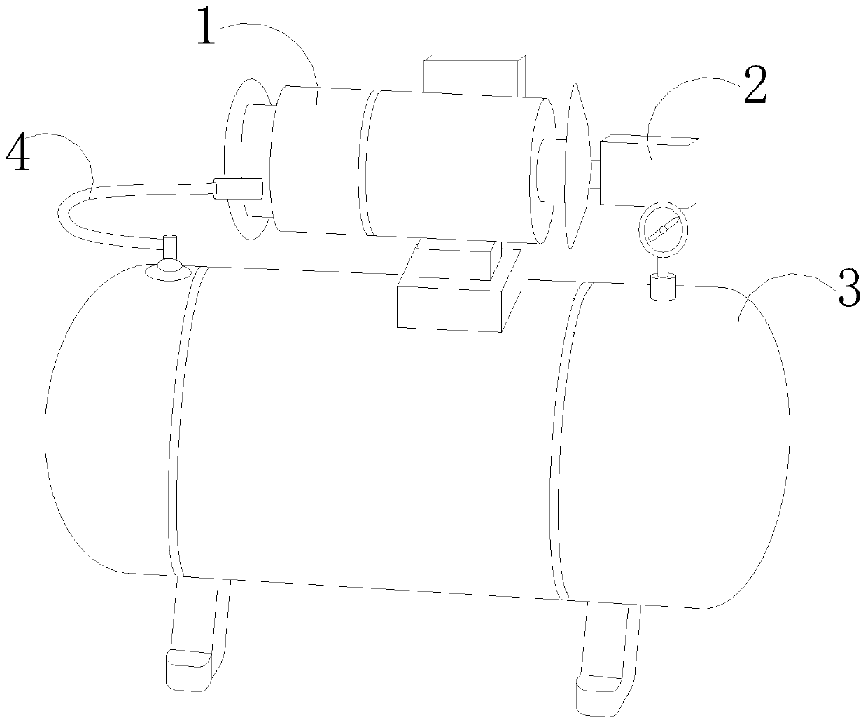 Liquid supply type gas compression device