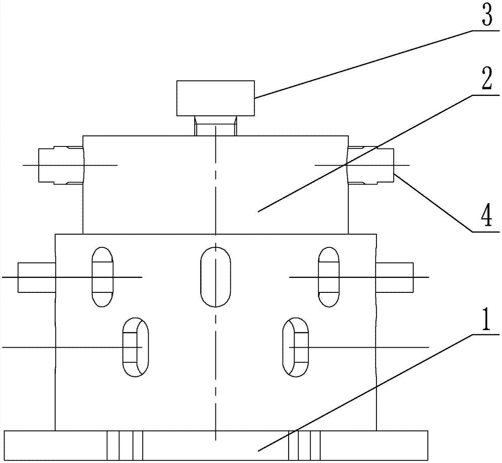 A clamping device for sharpening large-diameter taps with internal chips