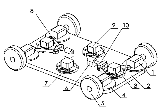 Multi-cavity crab-type negative-pressure wall-climbing robot