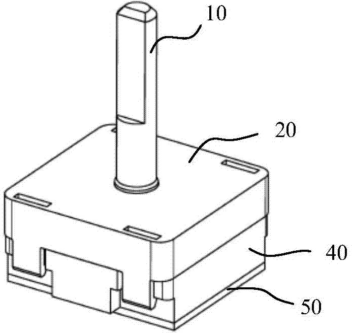 Rotary knob type operation device of household electric appliance and household electric appliance