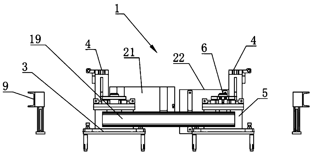 Quick-change clamp switching frame without manual operation