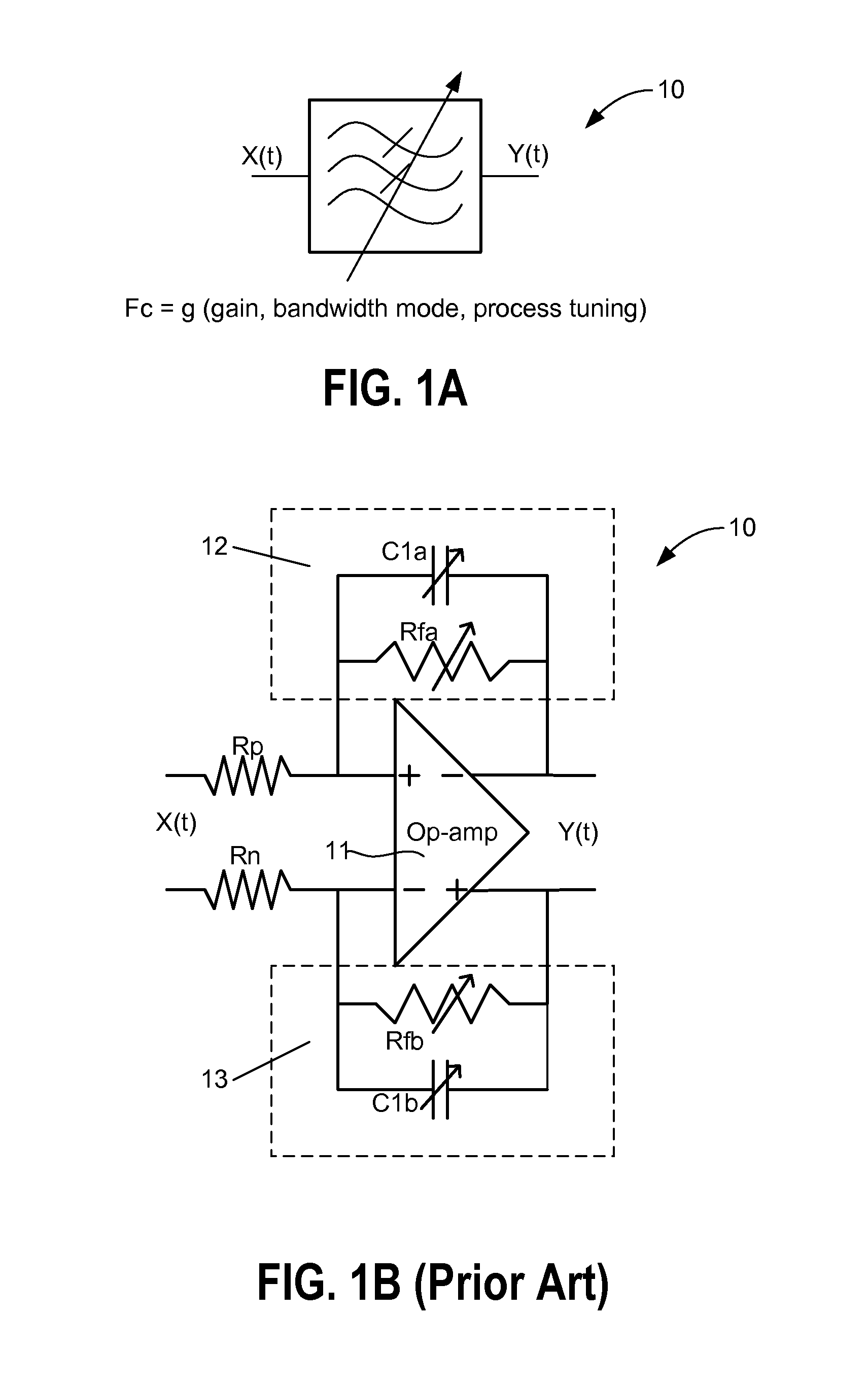 Area-optimized analog filter with bandwidth control by a quantized scaling function