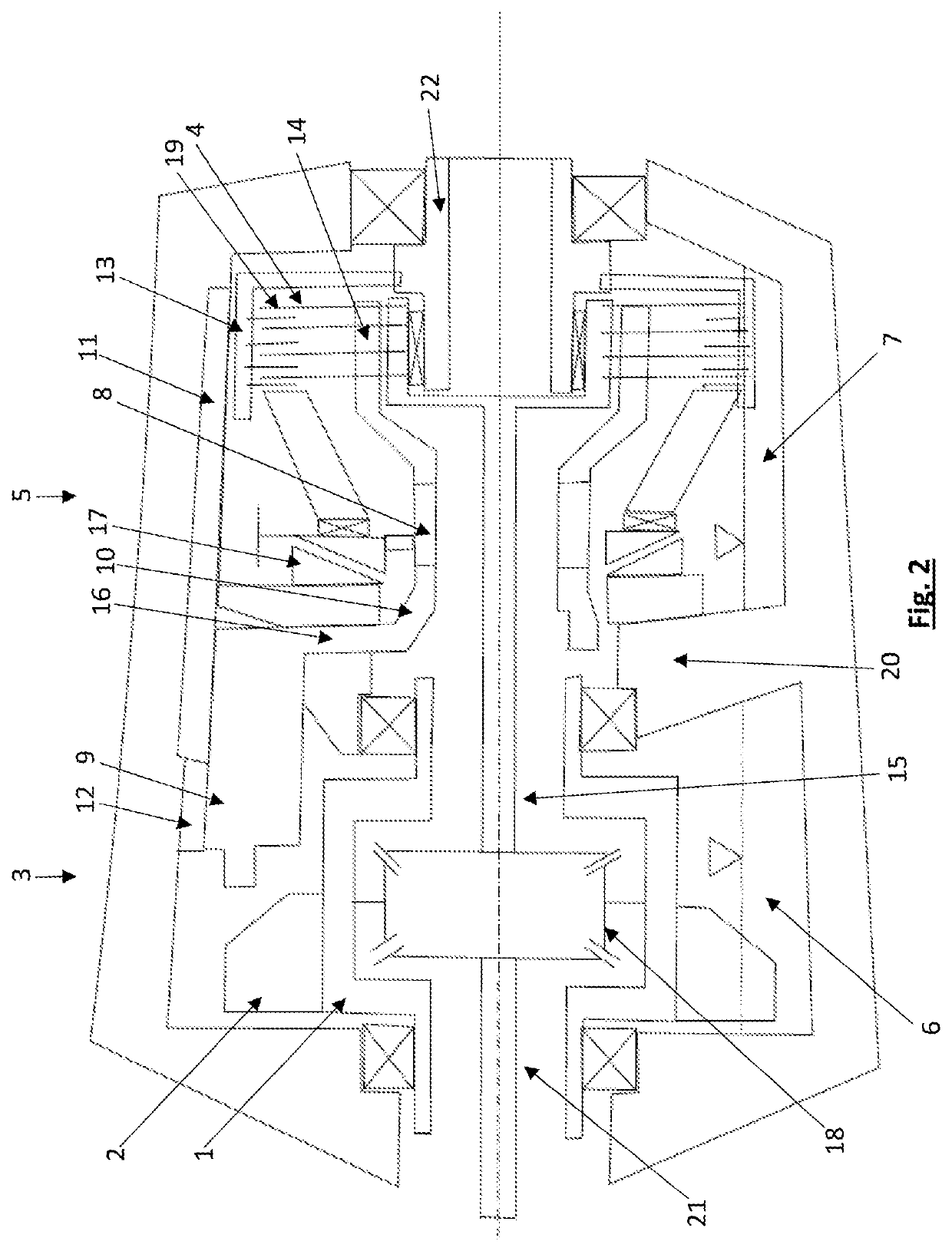 Transfer gearbox device