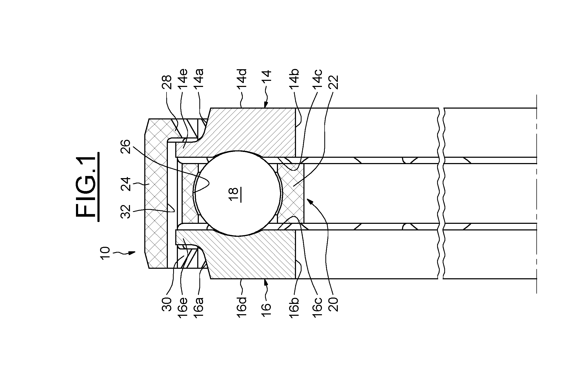 Roller bearing, in particular for a mirror of a motor vehicle