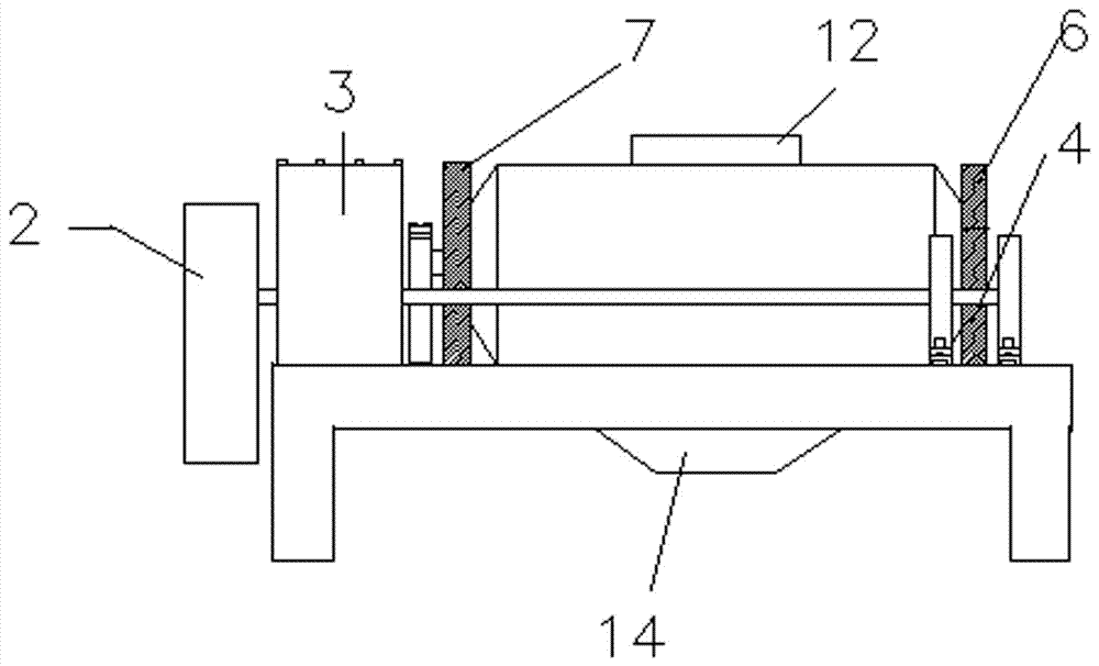 A vertical flat die pellet machine