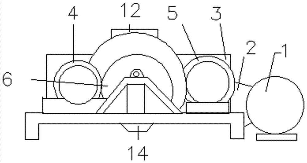 A vertical flat die pellet machine