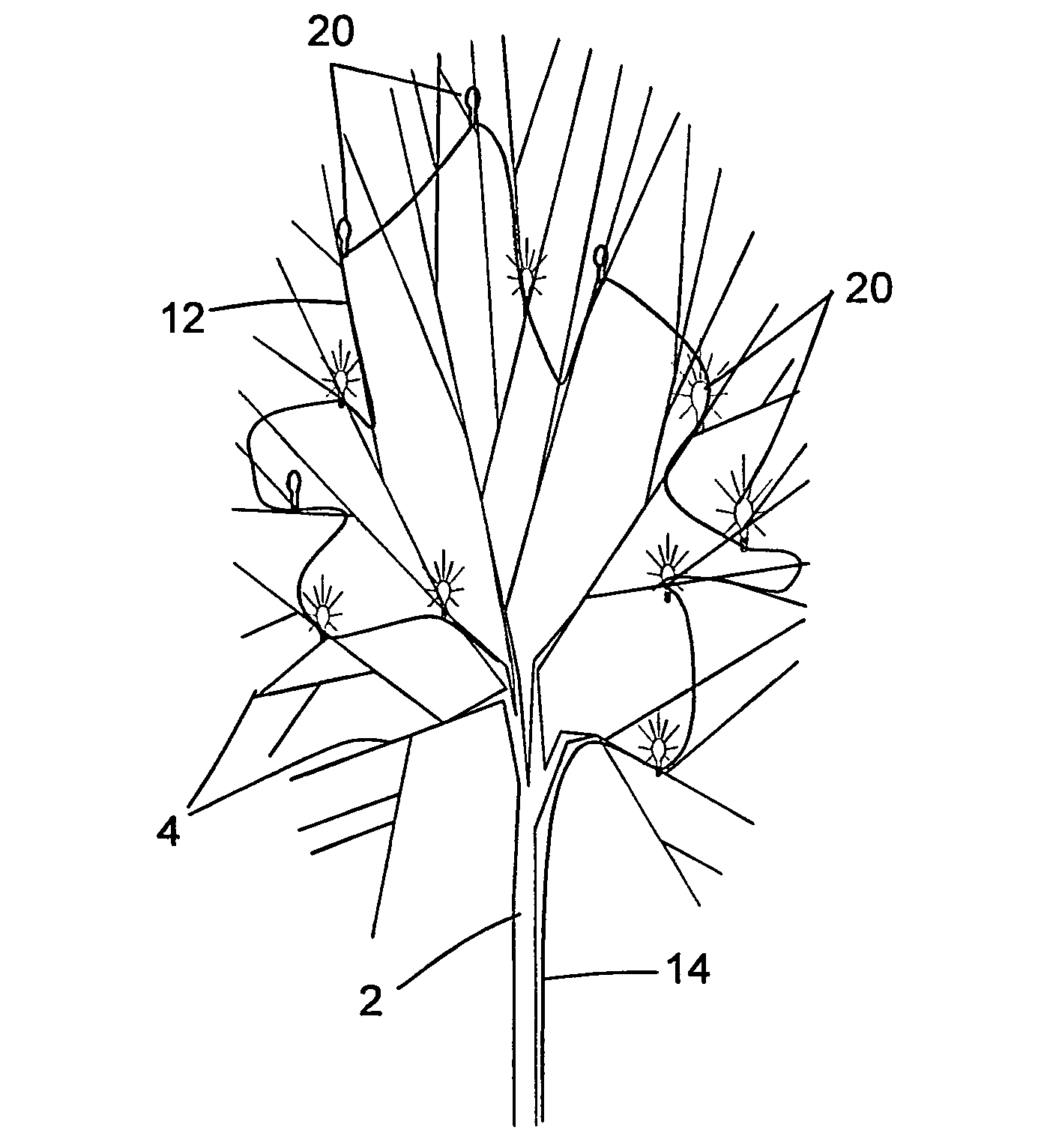 Decorative light string with blinking lights