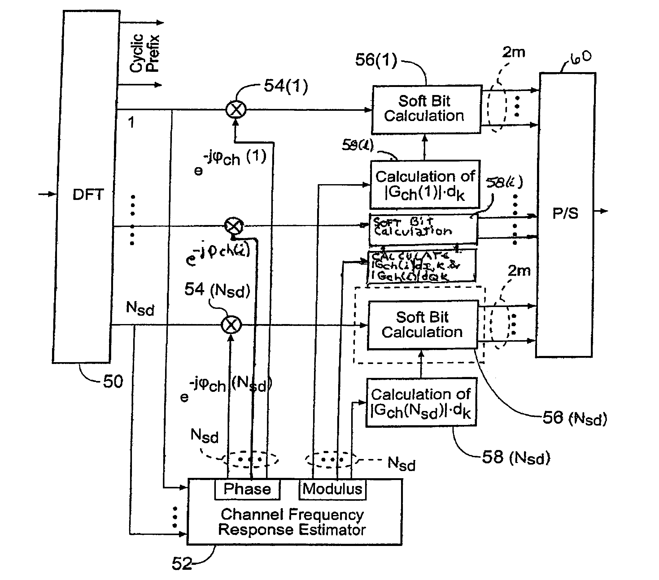 QAM receiver and method for constellations having at least sixteen symbols