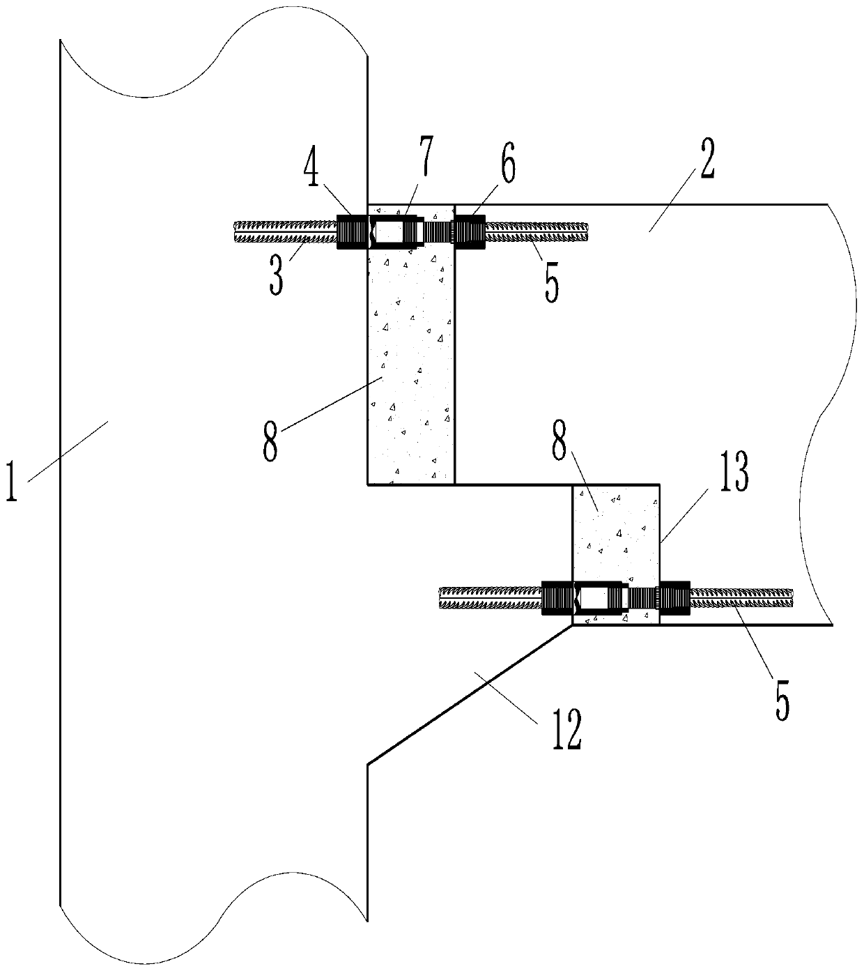 A connection structure and connection method of prefabricated reinforced concrete beams and columns