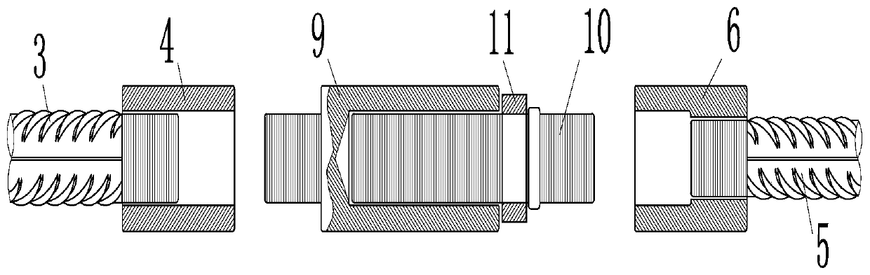 A connection structure and connection method of prefabricated reinforced concrete beams and columns