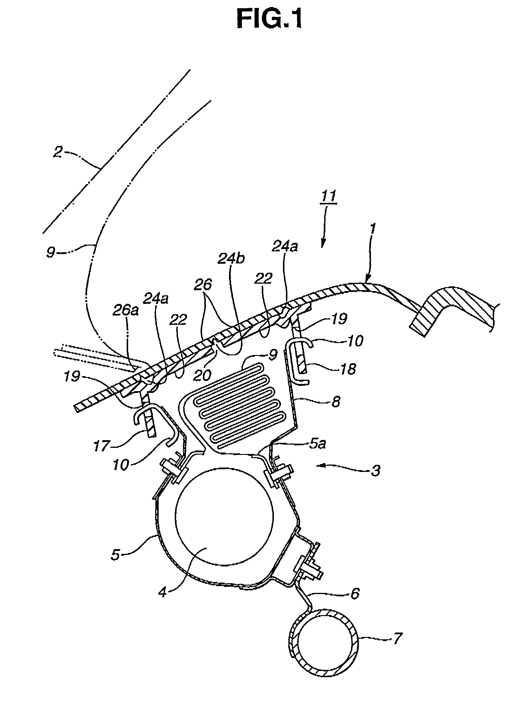 Cover body for air bag apparatus