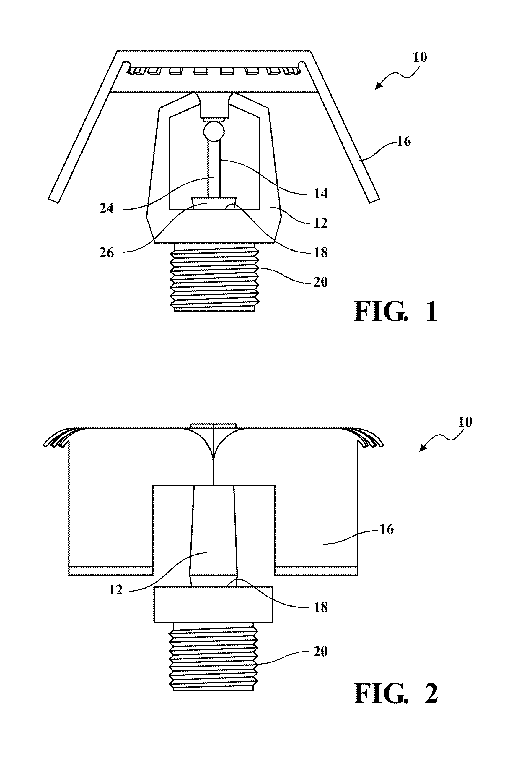 Fire sprinkler with flue-penetrating non-circular spray pattern