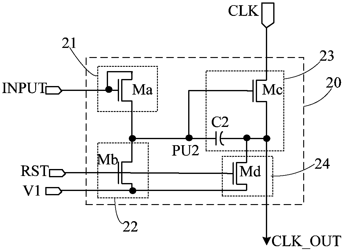 Grid drive unit and drive method thereof, grid drive circuit and display device