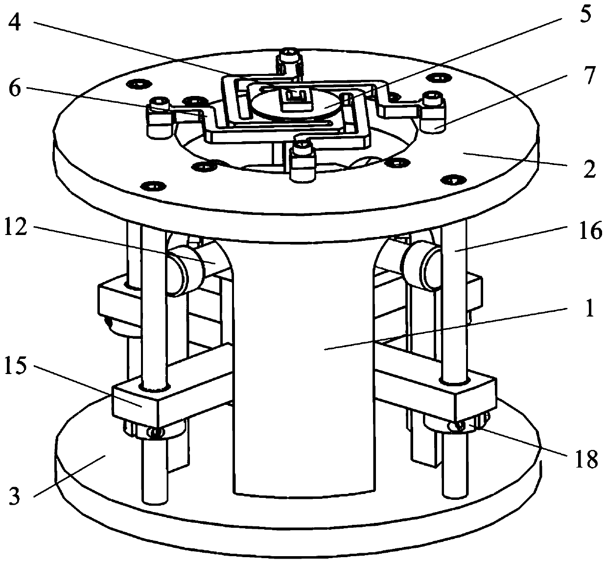 A four-axis vibration excitation device of mems microstructure based on the base excitation method