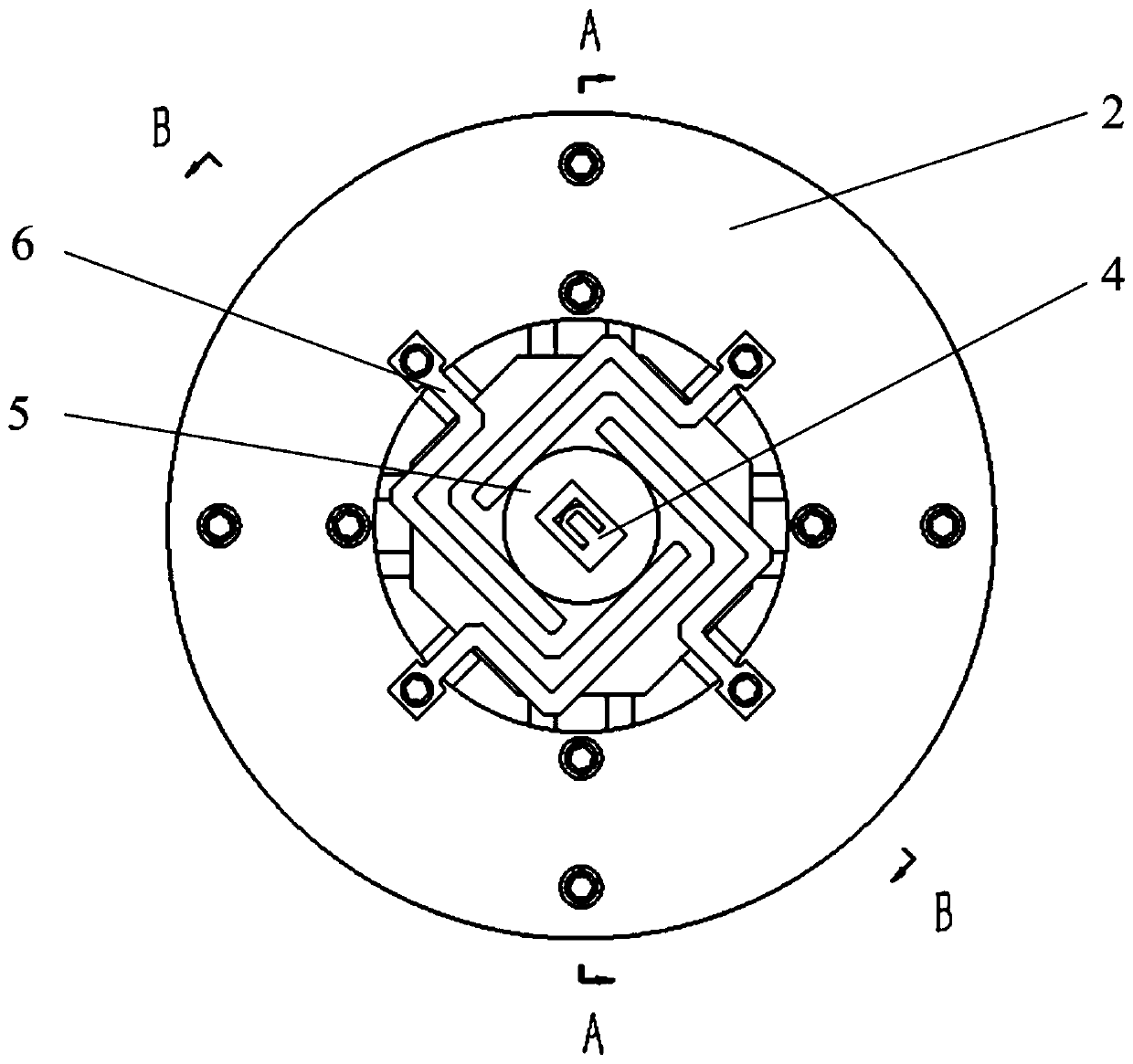 A four-axis vibration excitation device of mems microstructure based on the base excitation method