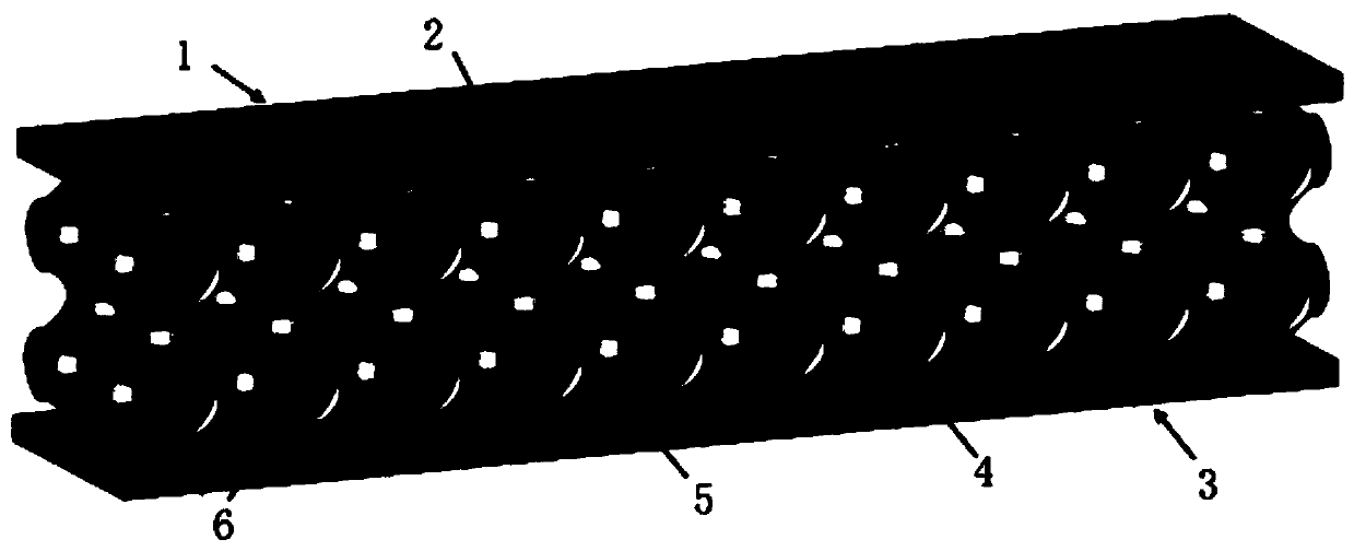 Foam-filled three-period minimum-curved-surface porous structure sandwich panel and preparation method thereof