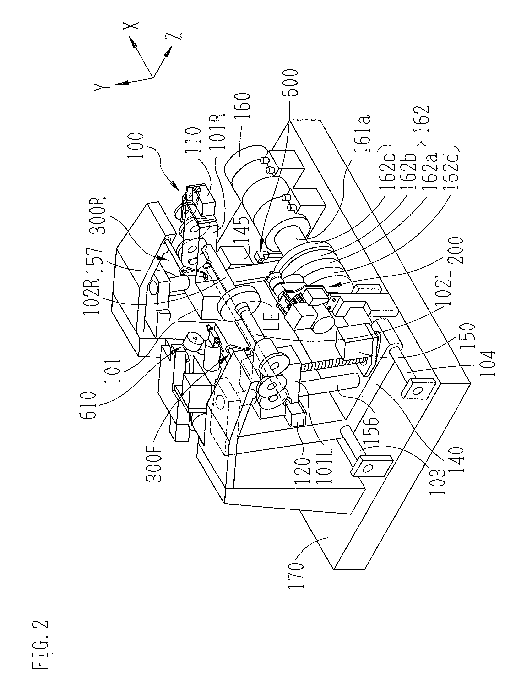 Eyeglass lens processing apparatus