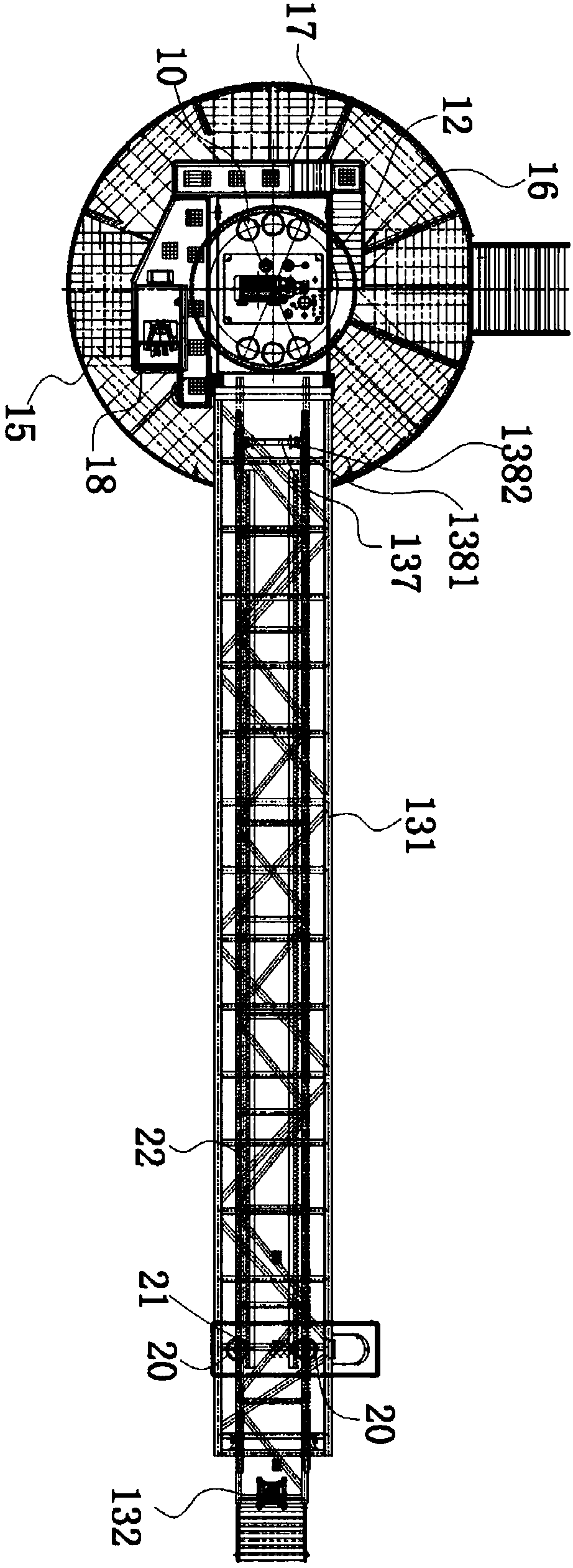 Position compensation extendable-and-retractable type boarding trestle hydraulic system