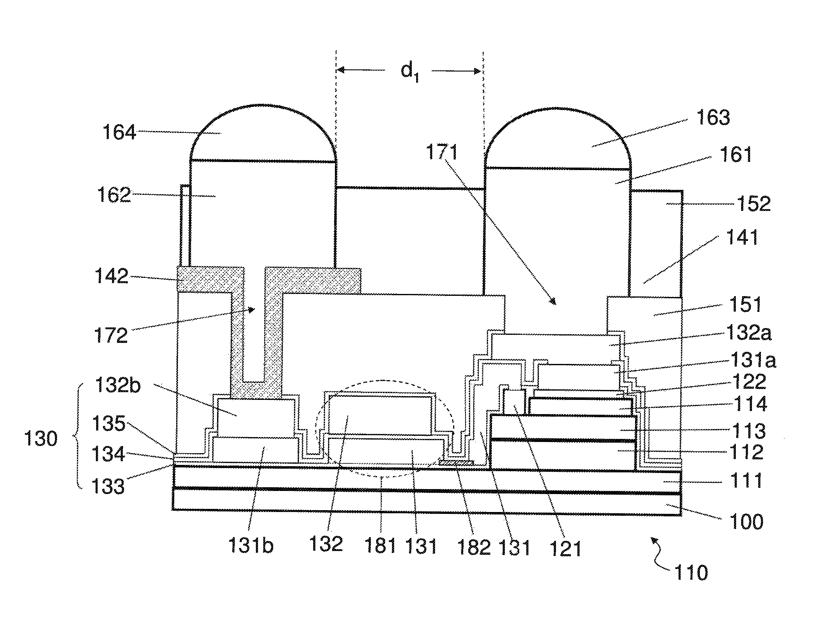 Layout structure of heterojunction bipolar transistors