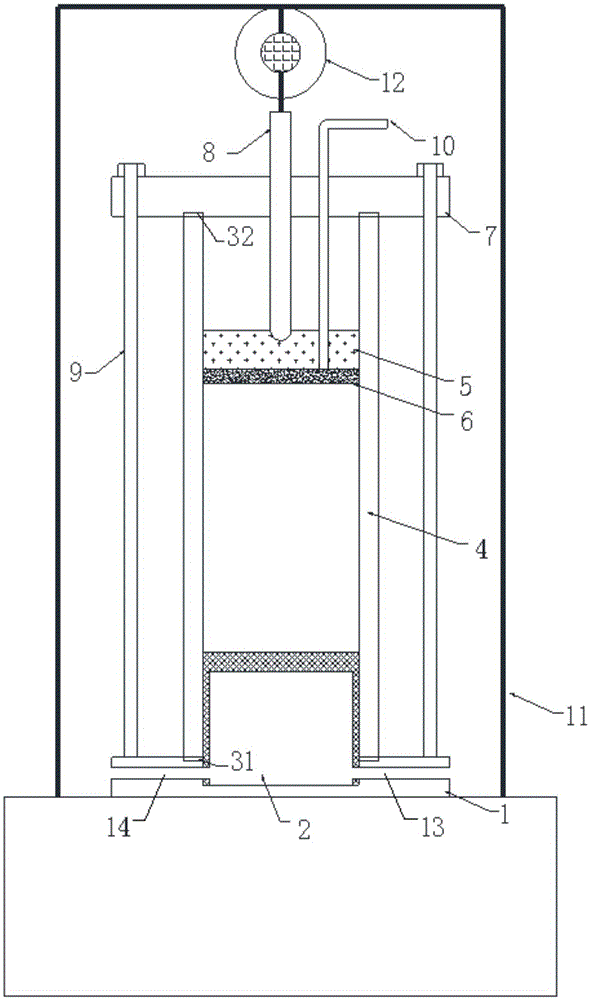 A test device for measuring frost heave force and frost heave amount of artificially frozen and thawed soil