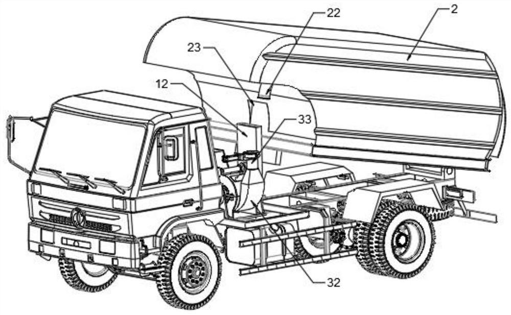 Integrated branch smashing, storing and transporting vehicle