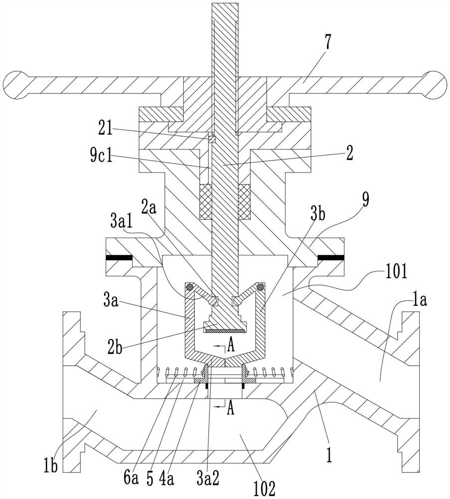 Self-cleaning stop valve