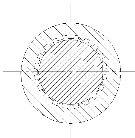 Suspension body of hot water circulating pump provided with groove structure on inner wall surface