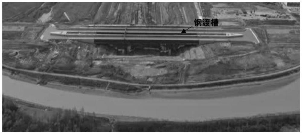 Static and dynamic load test method suitable for large steel aqueduct structure