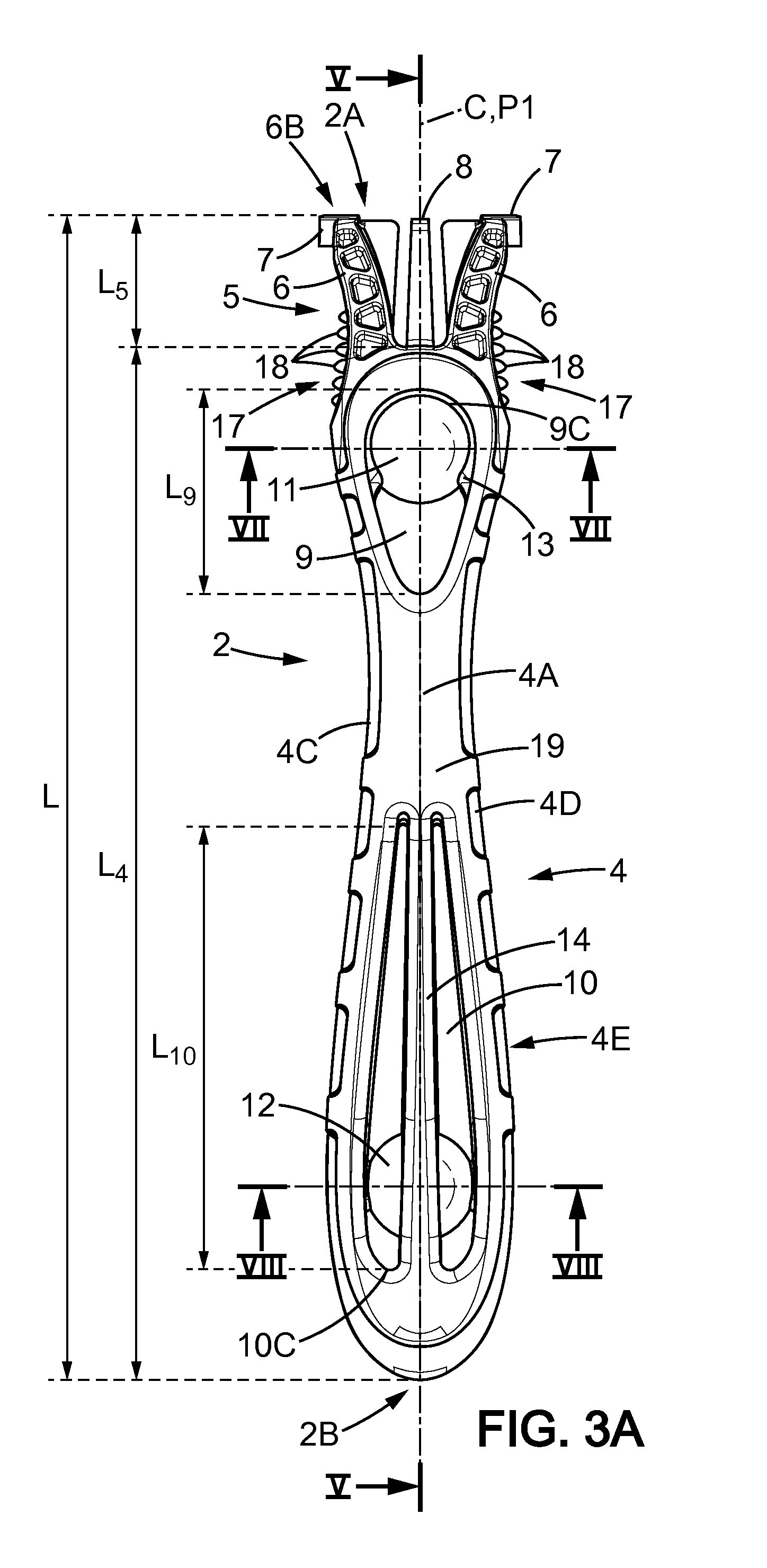 A Razor Handle Comprising Inserts Within Holes And Razor Comprising Such A Razor Handle