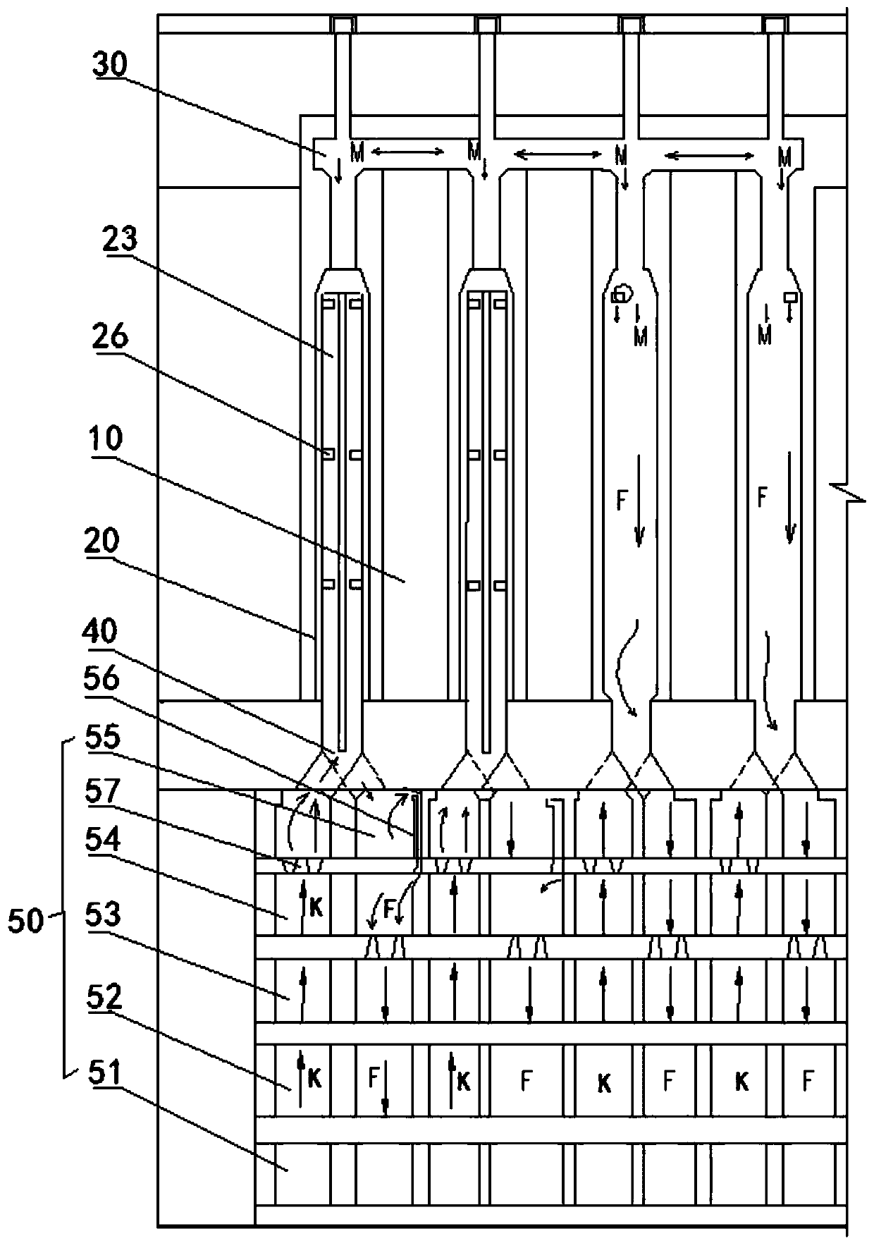 Heat exchange chamber of coke oven and coke oven