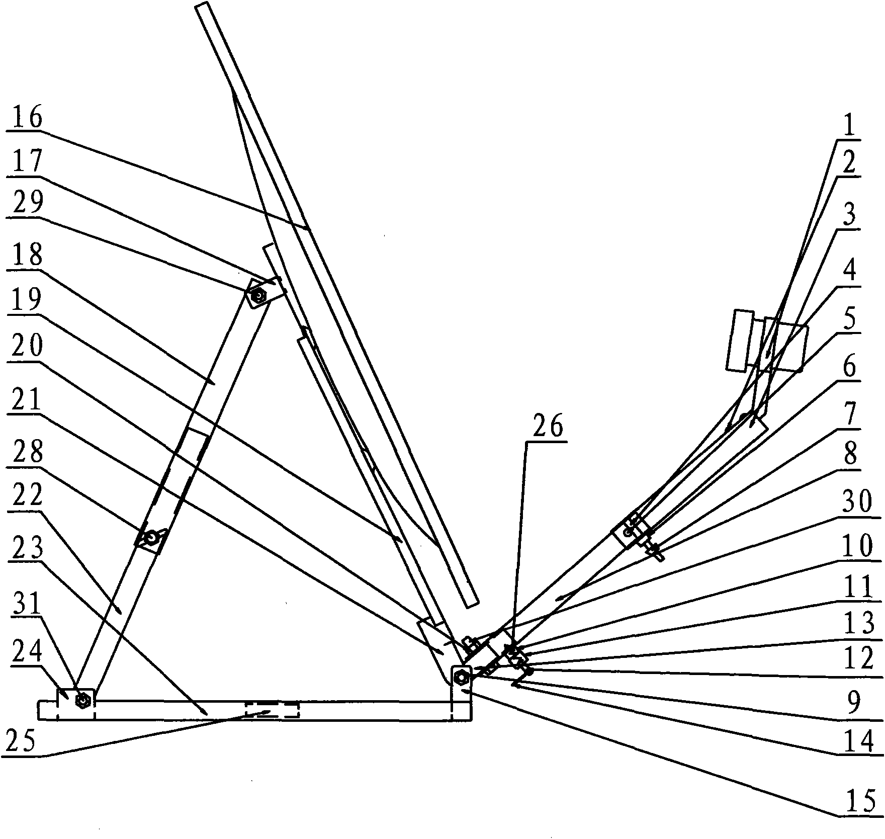 Portable paraboloid satellite earth antenna capable of being rapidly erected and folded