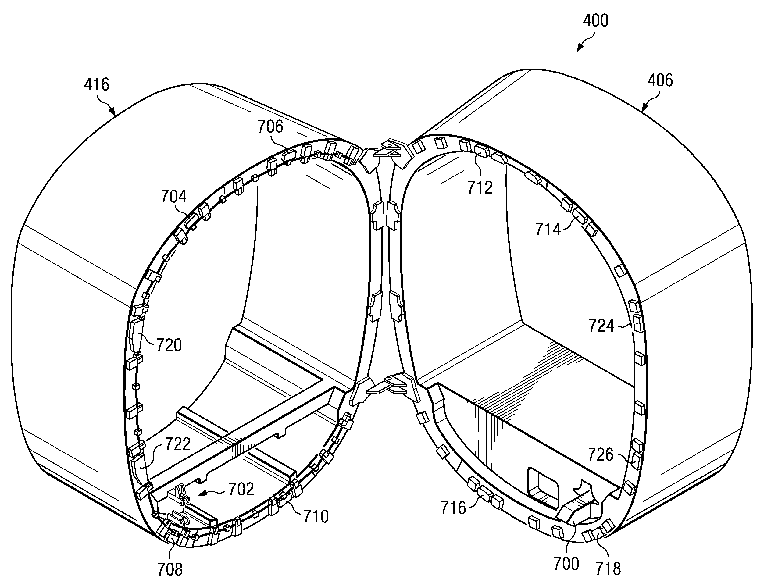 Method and apparatus for closing a swing tail on an aircraft