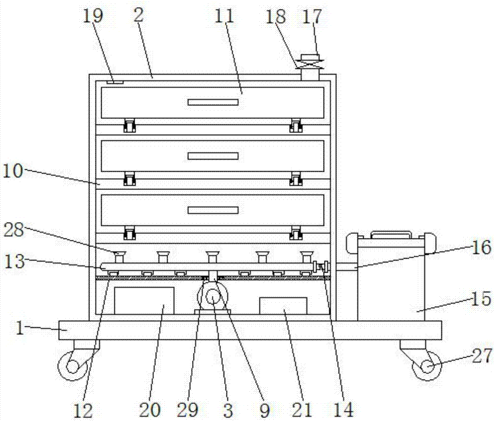 Disinfecting and drying device for medical devices