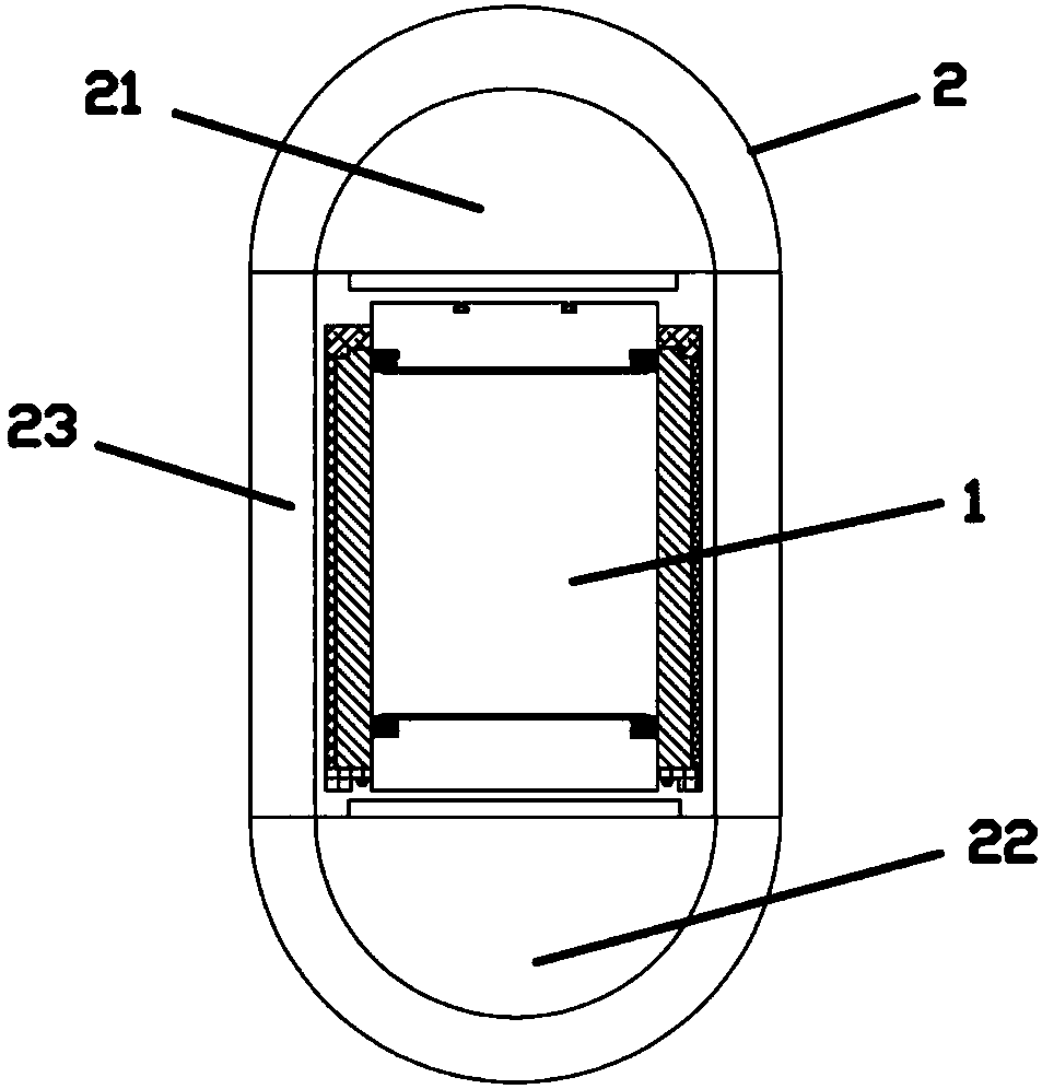 Frame type device for simulating ultrahigh pressure environment and testing method