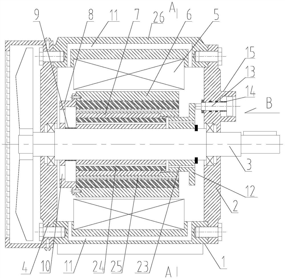 Permanent magnet energy-saving motor for mechanical equipment