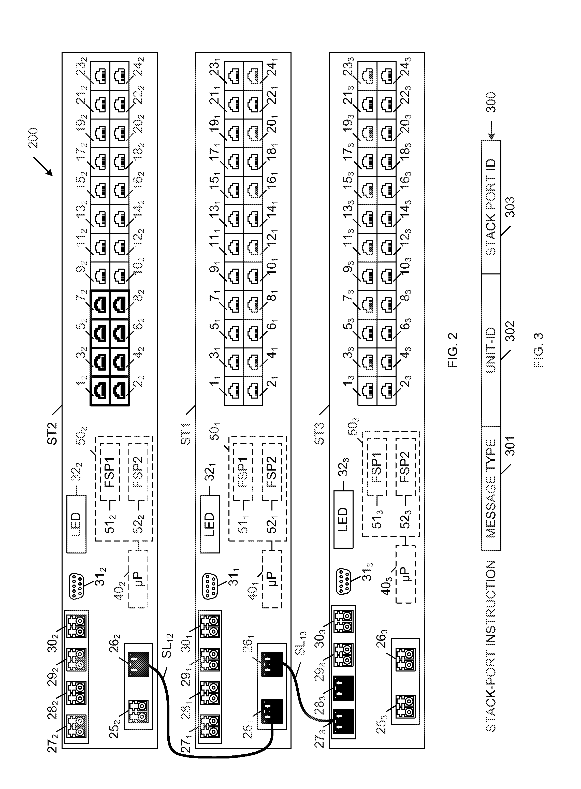 Flexible stacking port