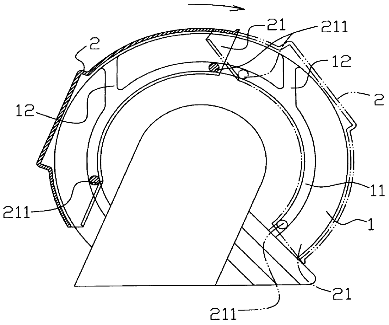 Structure of a door of an oven