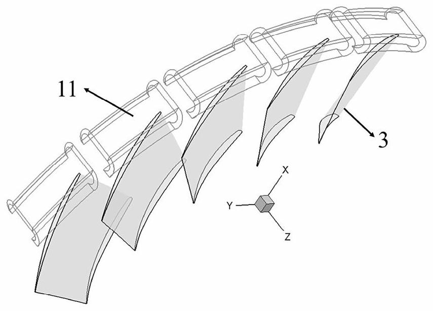 Circumferential-deflecting self-circulation casing treatment device for contra-rotating gas compressor