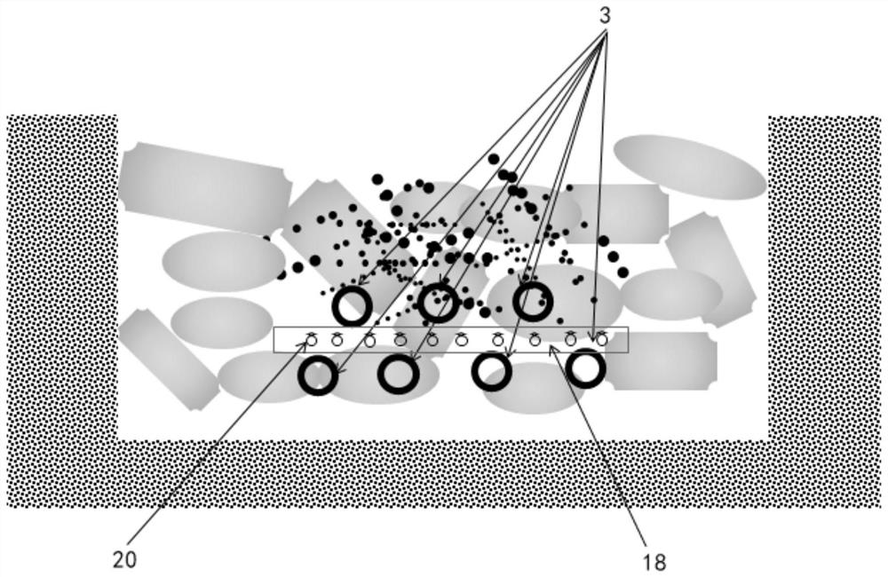 System for dredging clogging of goaf at water inlet of underground reservoir and reducing salinity of effluent