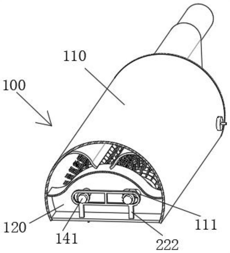 Honeysuckle picking device for interplanting honeysuckle forest garden with camellia oleifera