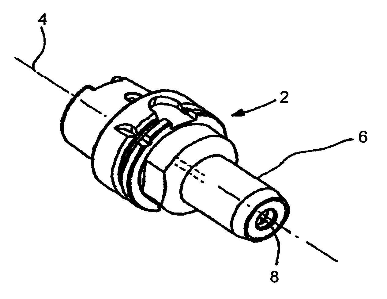 Device for supplying coolant into a shank of a rotary tool as well as a rotary tool, in particular a drill