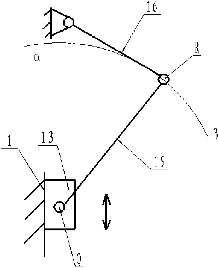 Connecting rod lifting and overturning device based on differential screw transmission and rocker slider transmission